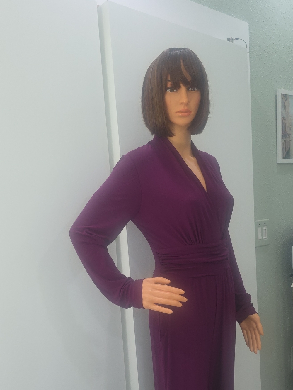 Venus Purple/Violet Long Sleeve Dressy Jumpsuit - Size 4 - Picture 4 of 13